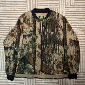 Natural Habitat Full Zip Quilted Lined Camo Realtree Mens Jacket Size XL